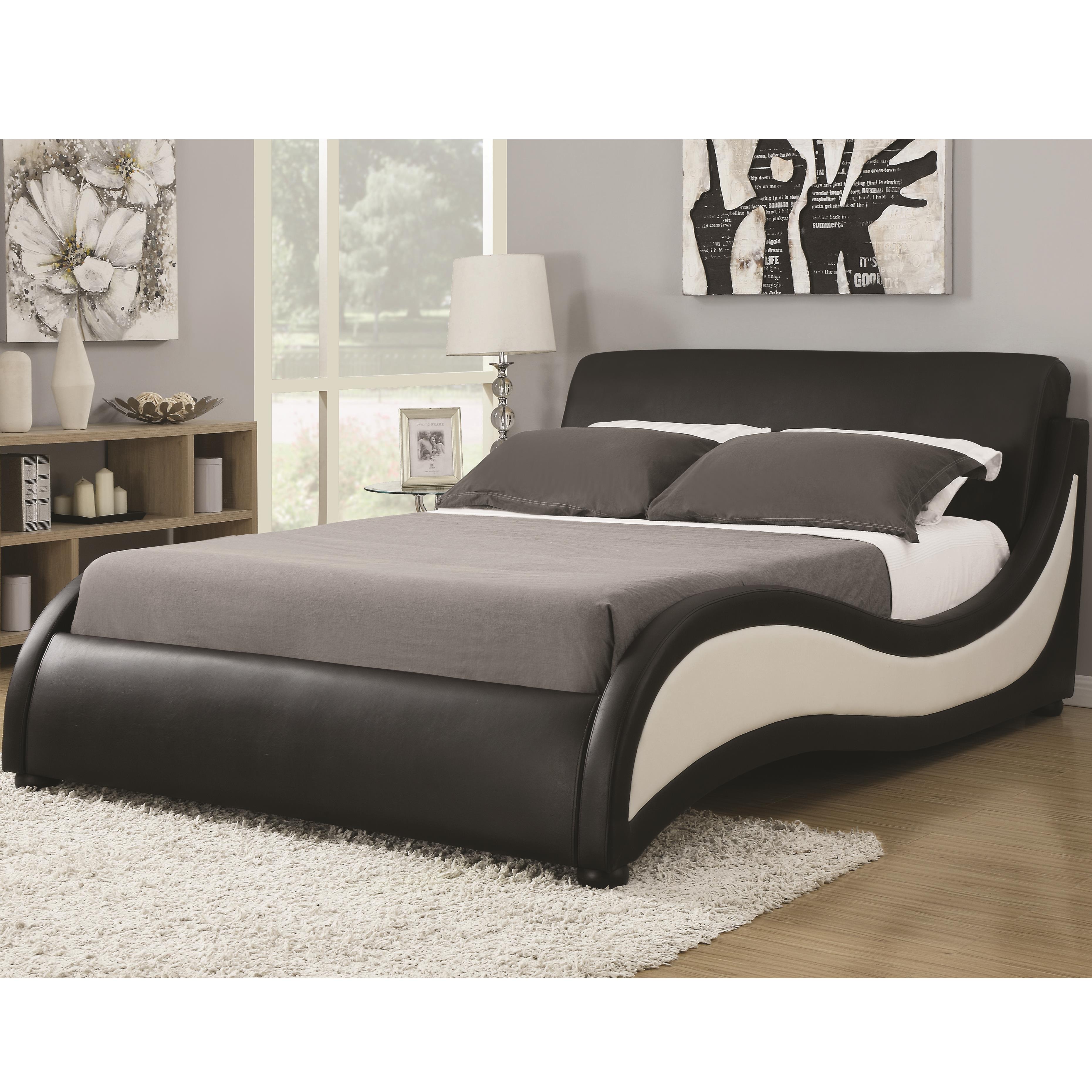 Coaster dorian top upholstered bed 300762